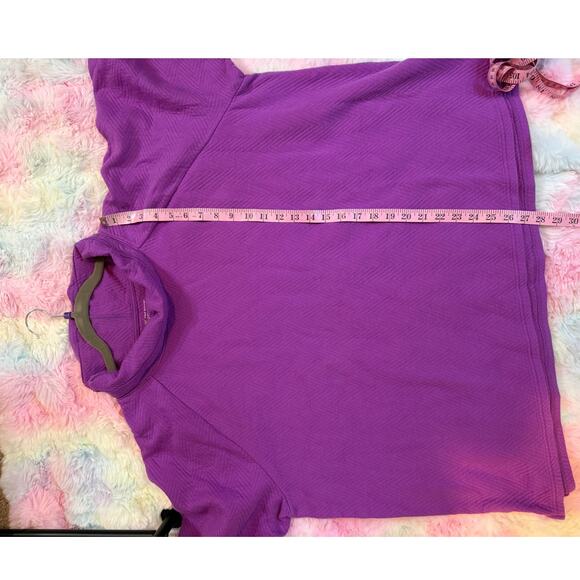 Tek Gear Textured Funnel Neck Pullover Purple Size 2X - Picture 4 of 8